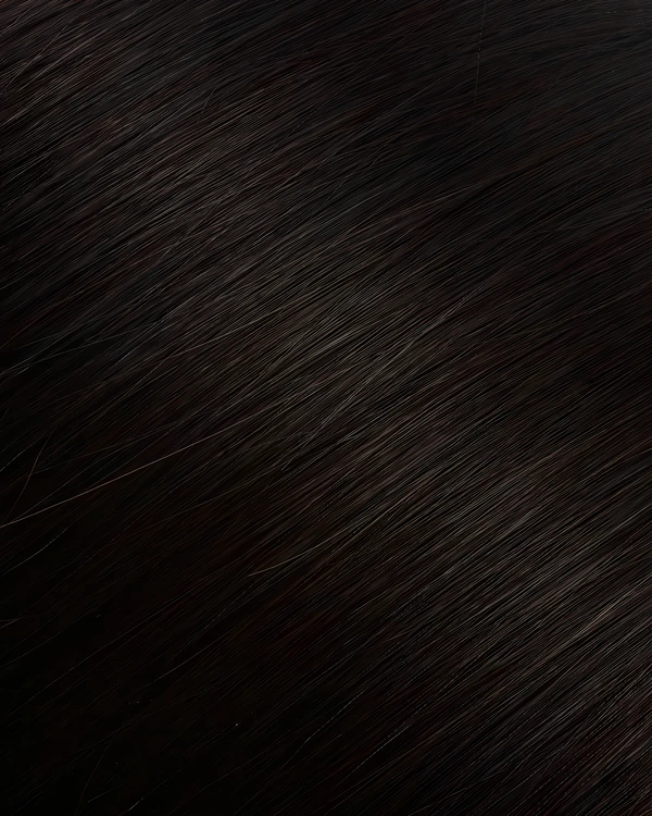 Epoche #1B Natural Black human hair extension color swatch