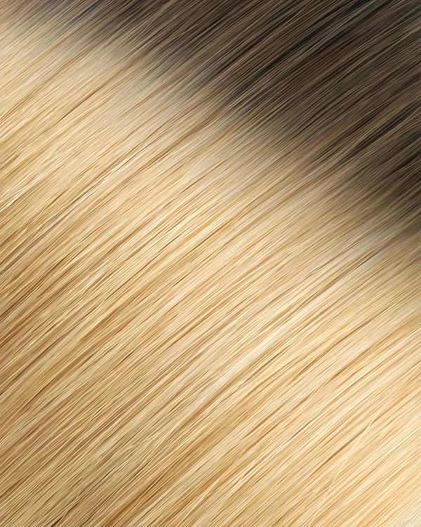 Epoche #BE242 Honey Shadow human hair extension color swatch