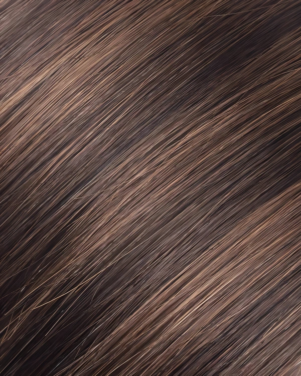 Epoche #OE280 Deep Cocoa human hair extension color swatch