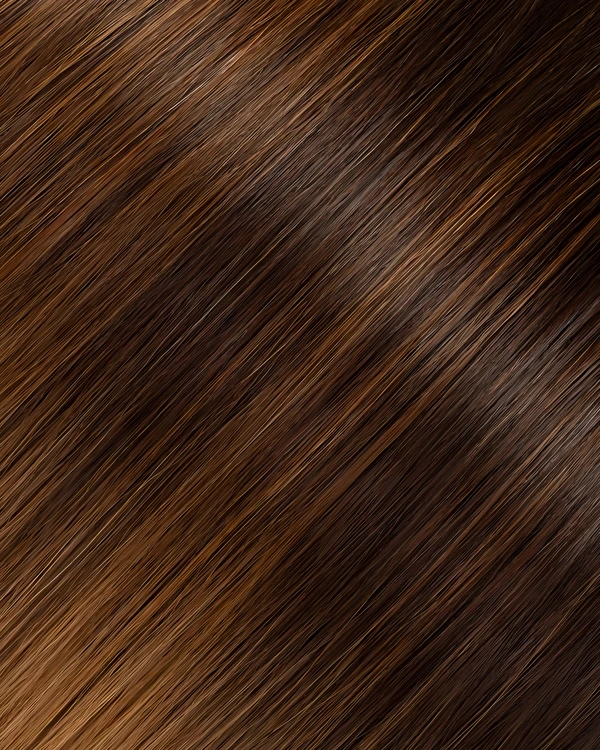 Epoche #OE655 Copper Mocha human hair extension color swatch