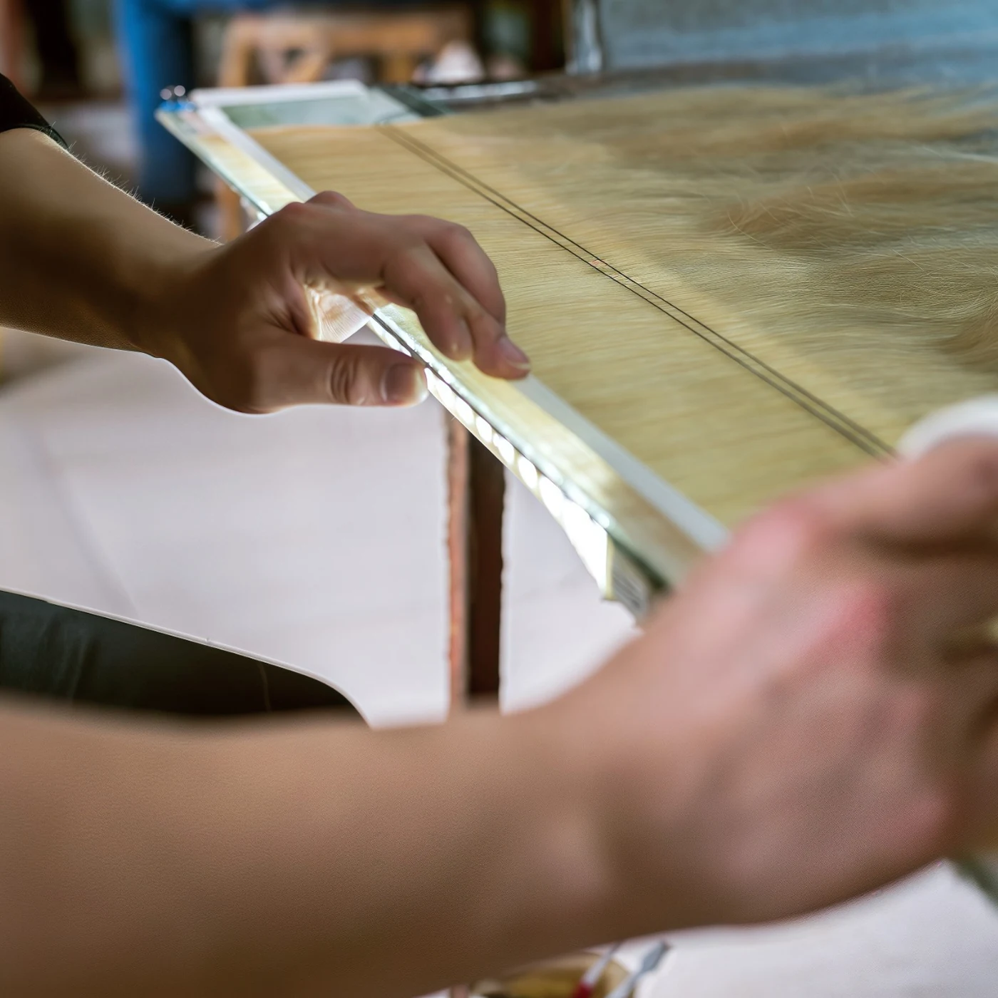 Tape-in hair extension manufacturing and quality inspection at Epoche